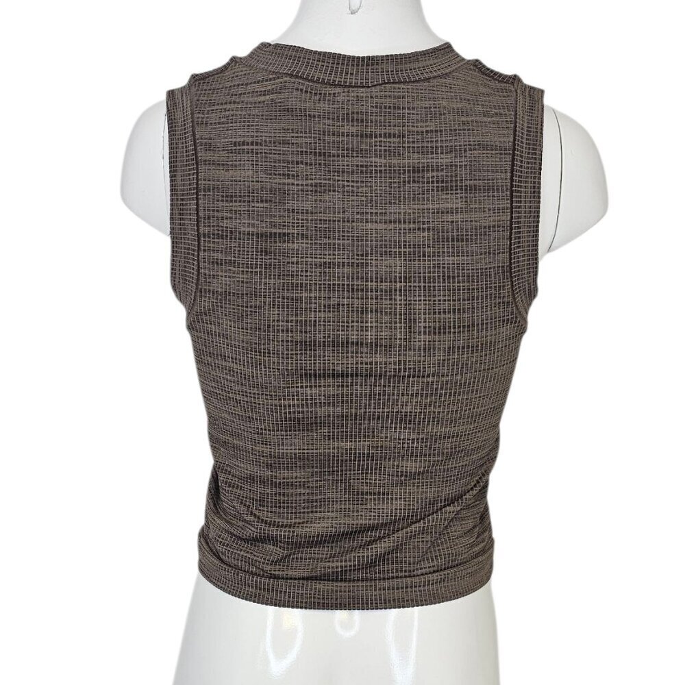 Athleta Womens Renew Seamless Muscle Tank, Crew Neck , Brown Multi, Small - Picture 3 of 6